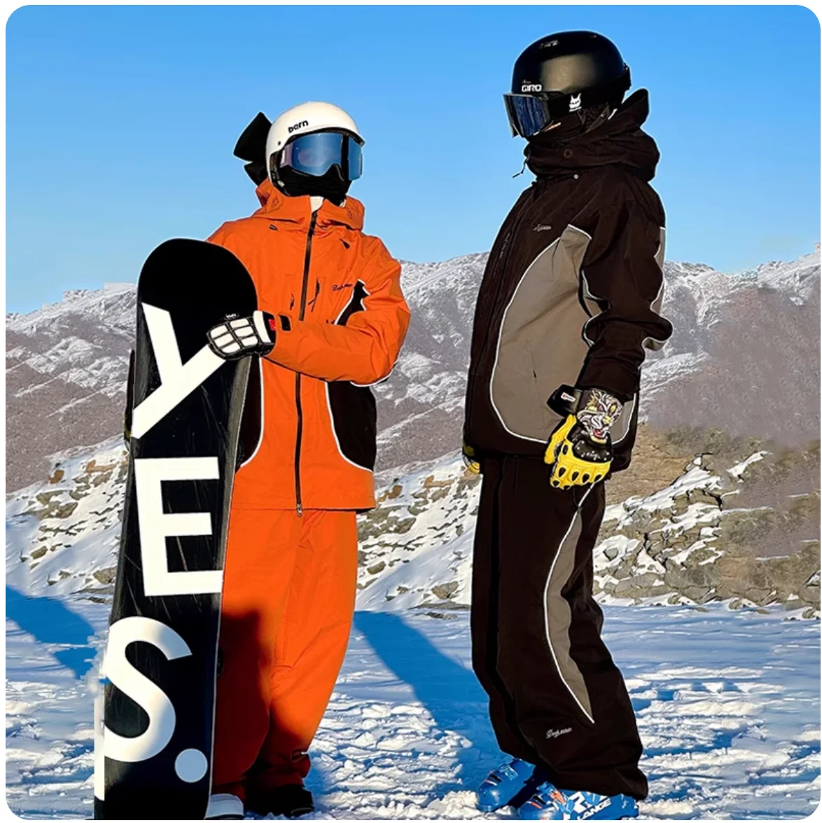 

RAWRWAR 2025 3L Hardshell Ski Suit - Fully Seam Taped Waterproof Windproof Snow Jacket & Pants Unisex Design for Outdoor Sports