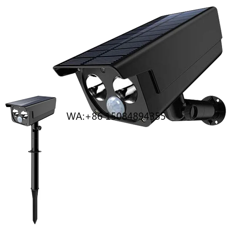 Au Silver Outdoor IP65 Waterproof LED Lawn Light Motion Sensor Solar Powered Garden Stake ROHS Certified Battery Wall Lights