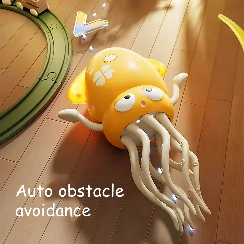 New Auto-sensing Escape Crab toy Children Crawling Avoiding Obstacles Electronic Pet With Music Baby Walking Toy Without battery
