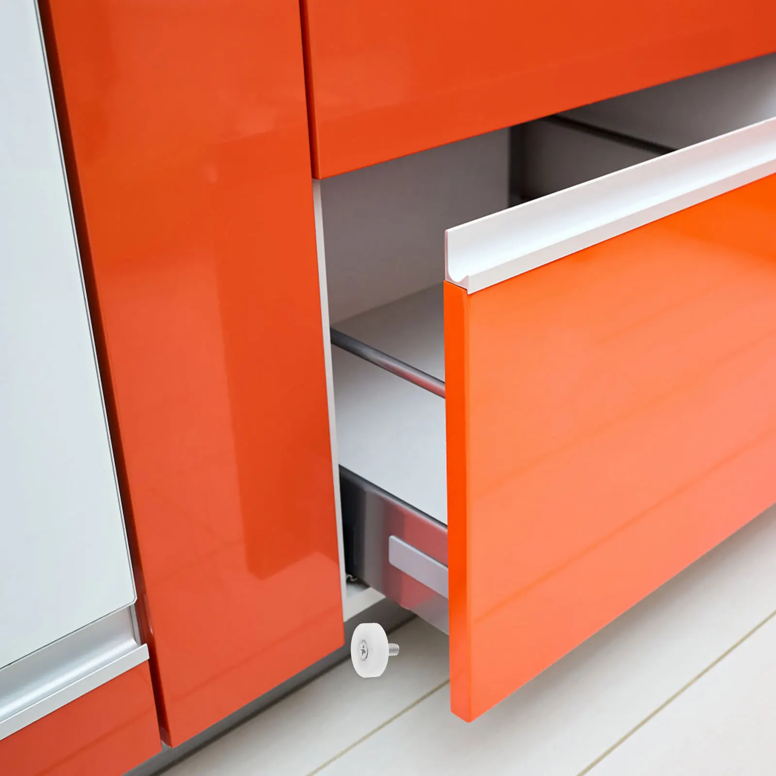 

10pcs Drawer Rollers 25Mm M6 Threaded Plastic Coated Bearing Cabinet Pulley Set For Home Office Furniture Replacement Wheels