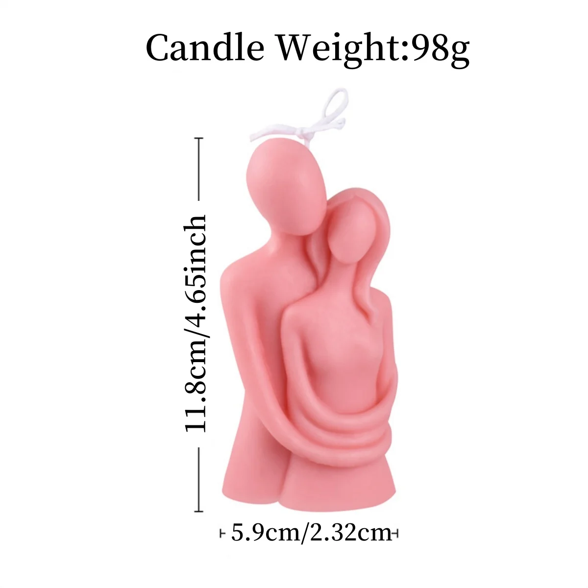 3D Embracing Men Women Scented Candle Simple Couple Lover Body Soy Wax Aroma Candle Home Wedding Supplies Unique Festive Gifts view 6