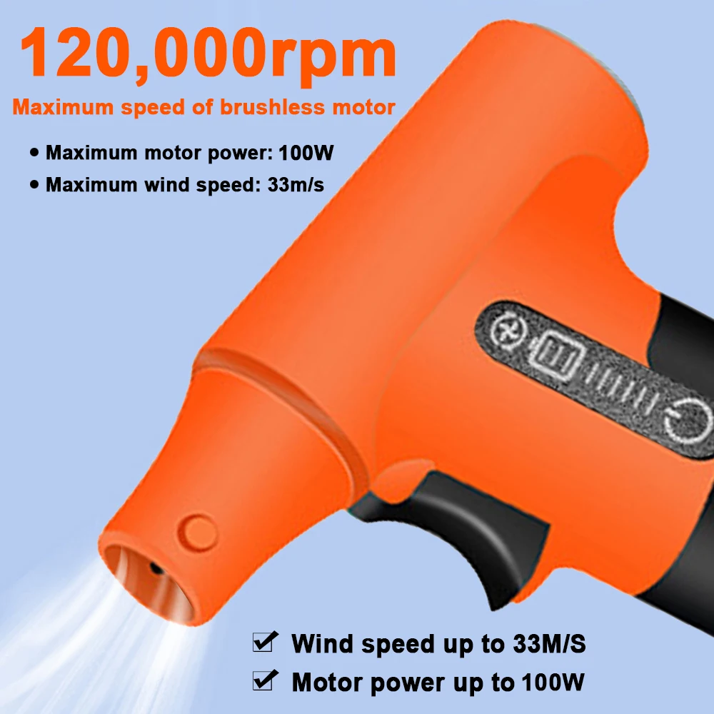 Handheld Brushless Motor Jet Fan 130,000RPM Turbofan High Power Dust Blower Compressed Air Duster Keyboard Cleaning Tool