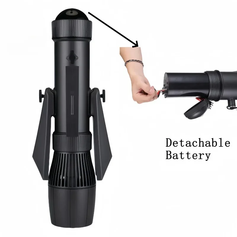 Submarine thrusters with floating fins, dual battery removable kit