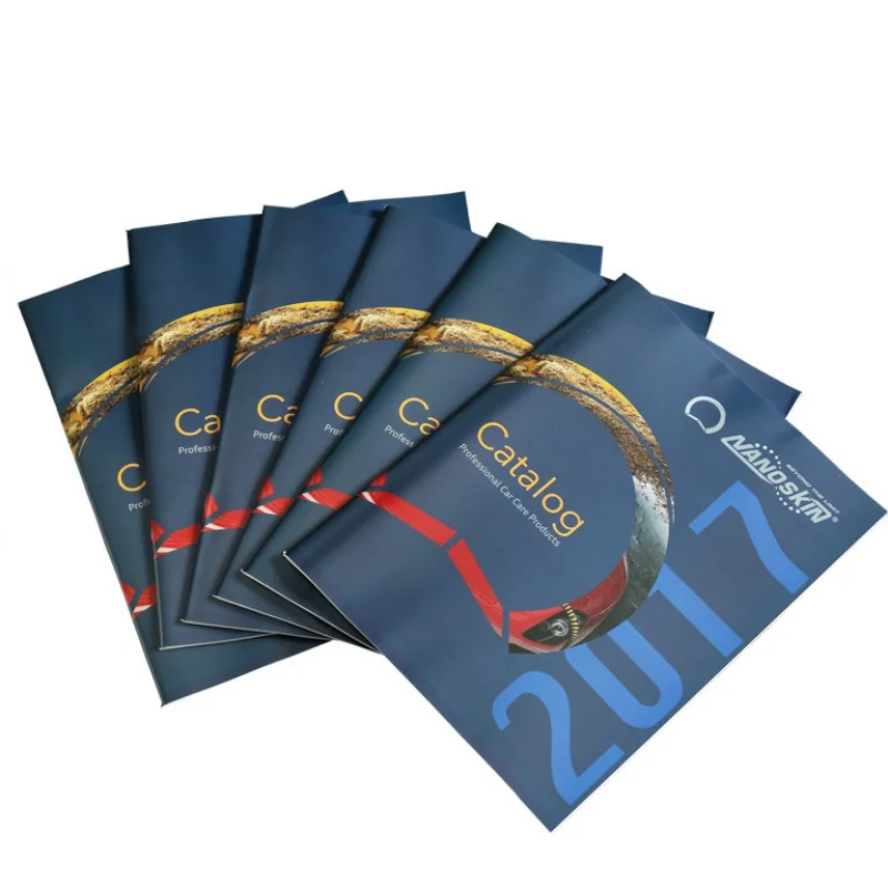 

custom Promotion Color Catalog Printing Low Price Company flyer brochure With Gold Hot Foil Stamp Digital Printing