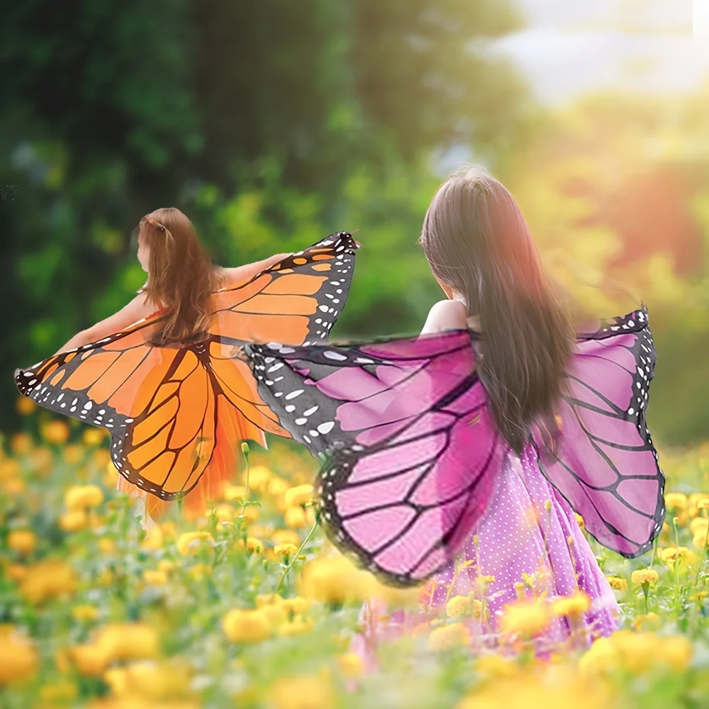 Disfraz de alas de mariposa para niños pequeños, juguete de juego de rol para niñas y niños, fiesta de Festival, actividades al aire libre, vestido, regalos de Helloween