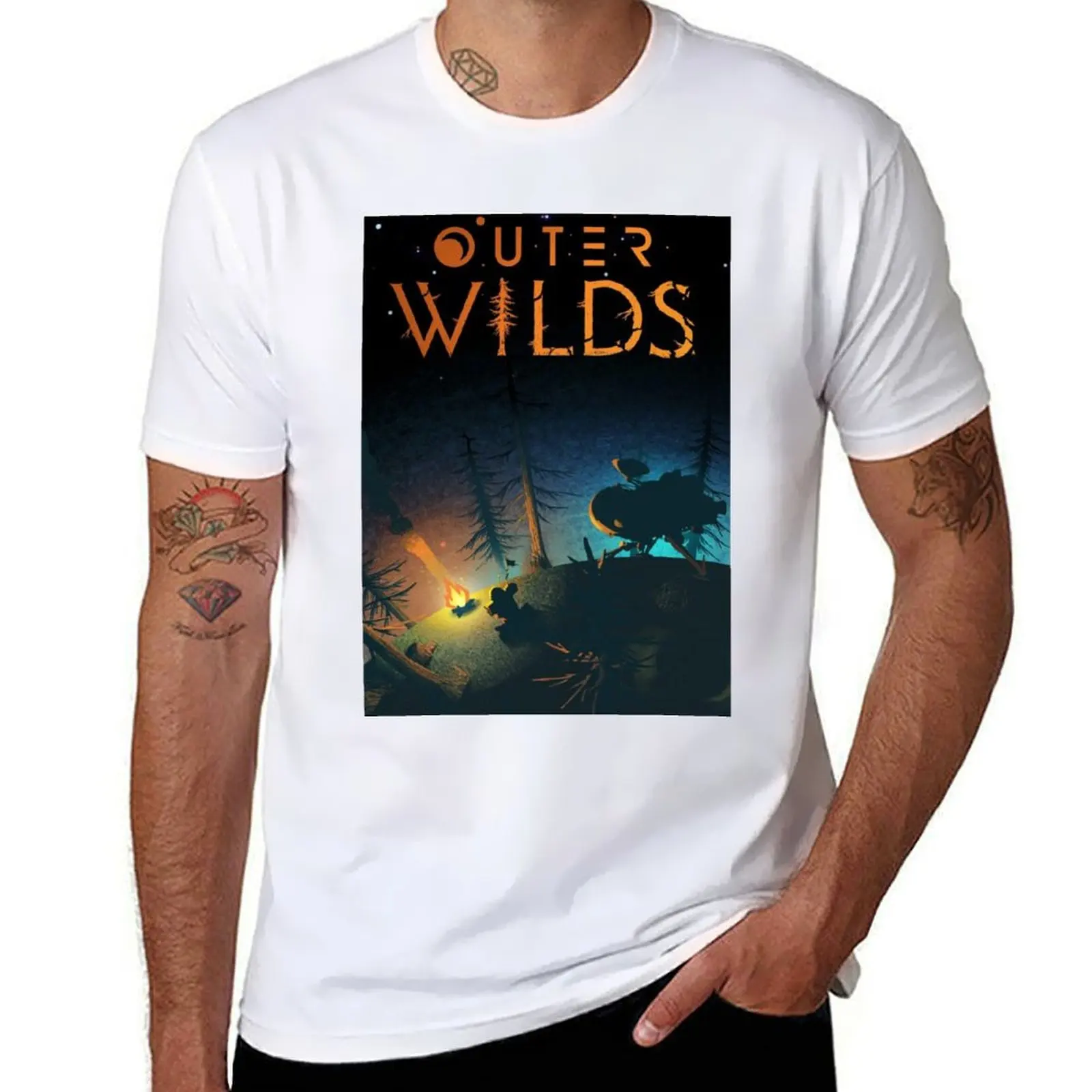 

Outer Wilds (2019) T-Shirt man t shirts for men cotton tshirt 100% T-Shirt