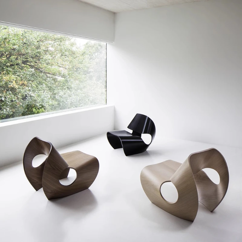 

Creative designer FRP special-shaped Achilles Lounge Chair Single Chair Sofa Medieval imitation wood grain chair Armchair