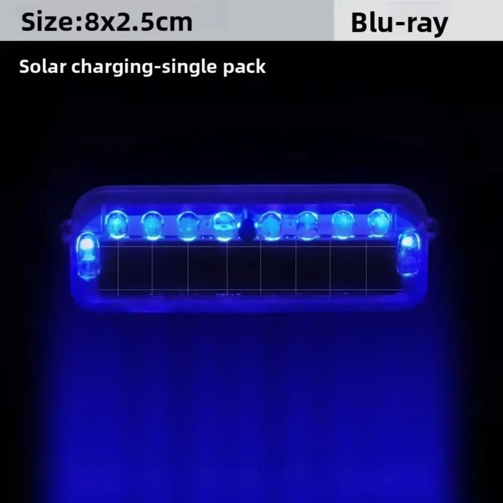 Solar Powered Solar Warning Flashing Light Colorful Wireless LED Strobe Warning Light Anti-collision Anti Rear-end