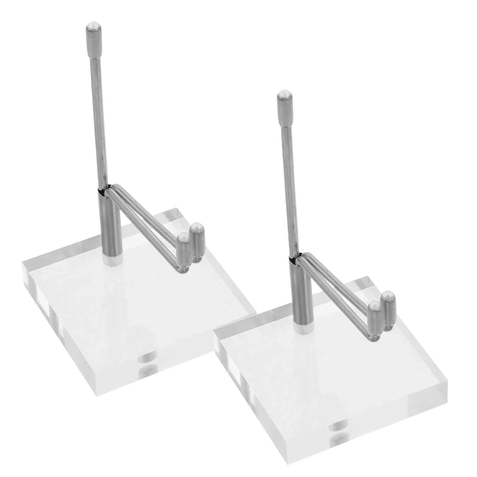 Crystal Display Stand 2 Piece Adjustable Metal Easel Heavy Duty Rock Mineral Specimen Holder Shelf