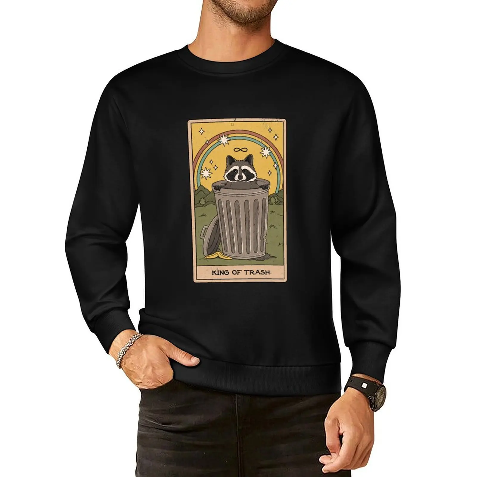 

King of Trash Pullover Hoodie men's clothes autumn japanese style graphic sweatshirts