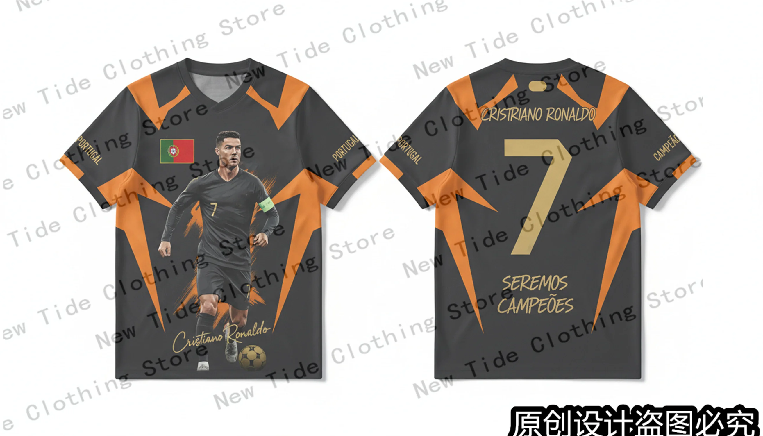 2026 تصميم حصري تذكاري CR7 جيرسي وتي شيرت للرجال المشجعين - إصدار خاص من معدات مشجعي كرة القدم المتاحة #2