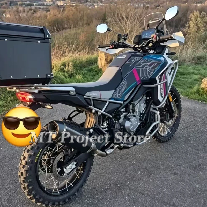 Per CFMOTO 450MT 450 MT IBEX450 IBEX 450 2024 2025 Sistema di Scarico Moto con Tubo Centrale e Silenziatore con DB Killer Rimovibile