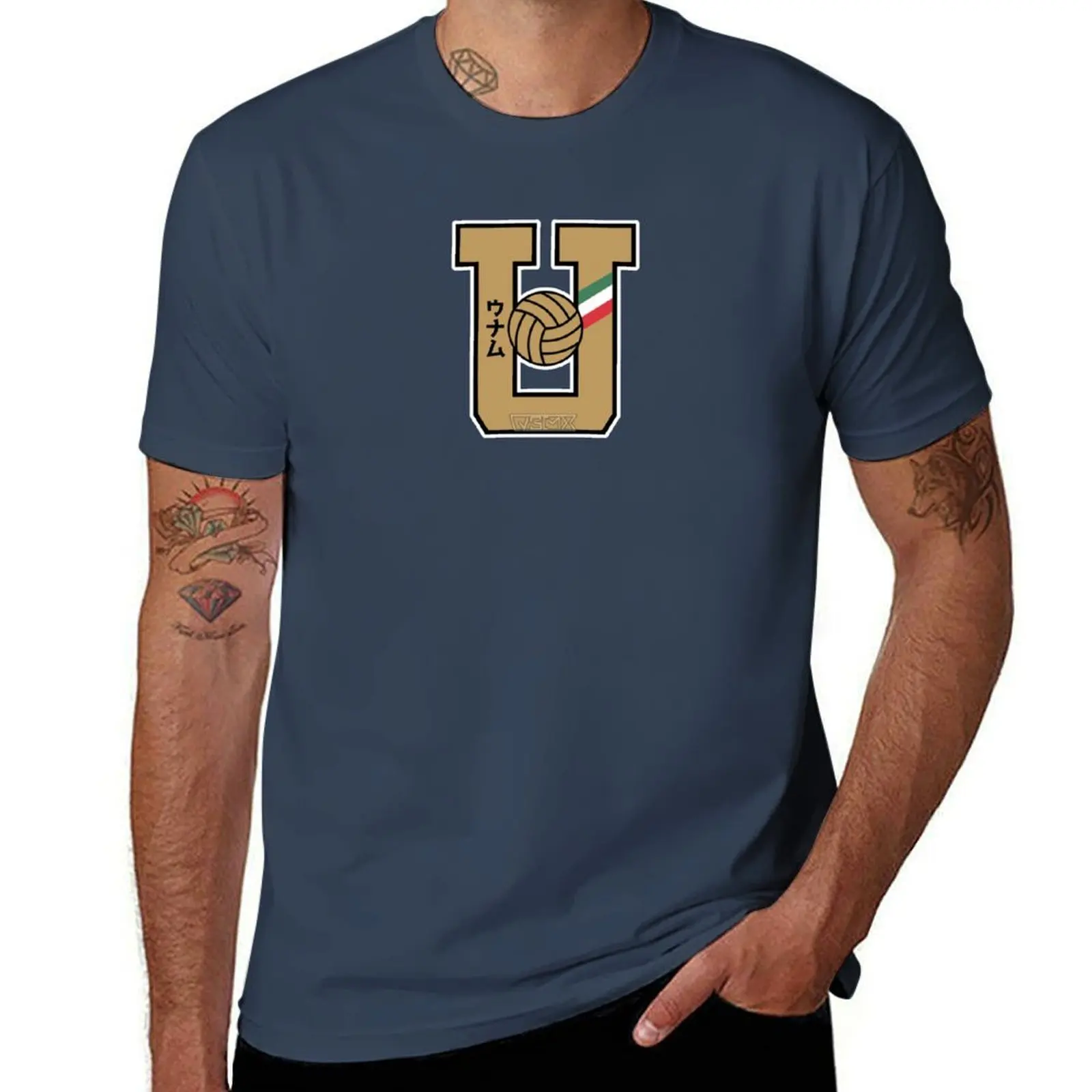 

Pumas UNAM retro shield in Japan LIGA MX T-Shirt Creative Graphic Tee Shirt