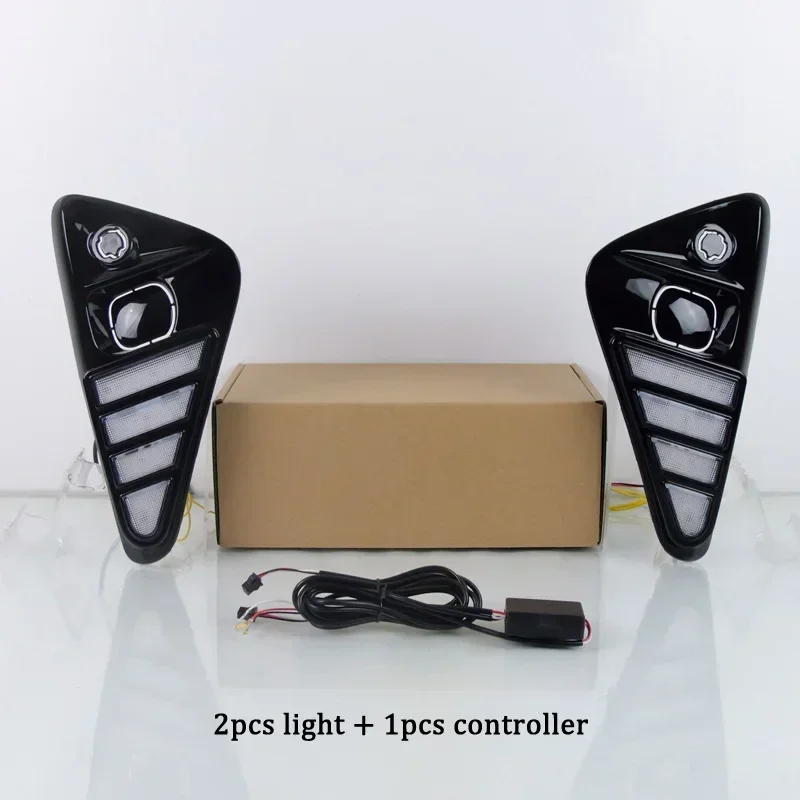 

Car LED DRL 12V Daytimes Running Light For Toyota Yaris Cross 2023 2024 Auto Daylights Dynamic Yellow Turn Signal Driving Lamps