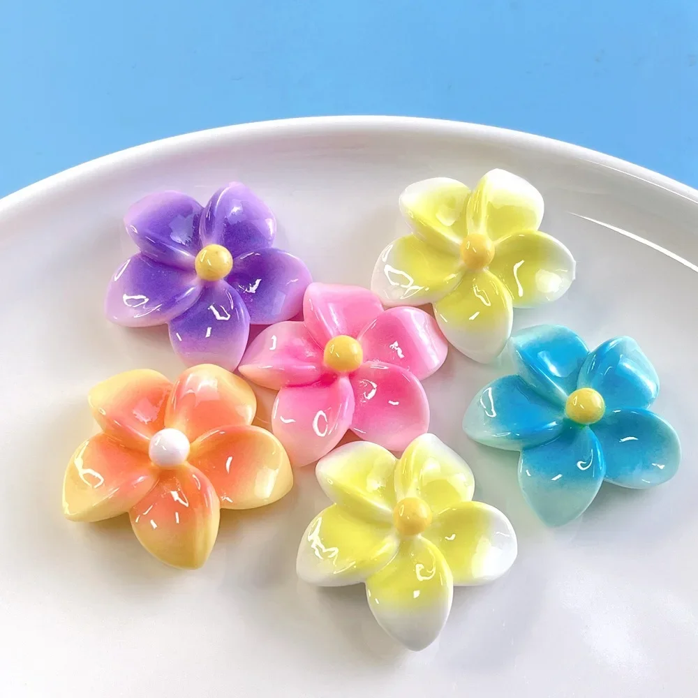 5pcs Eggs flowers bright cartoon figure miniature diy crafts supplies resin flatback cabochons