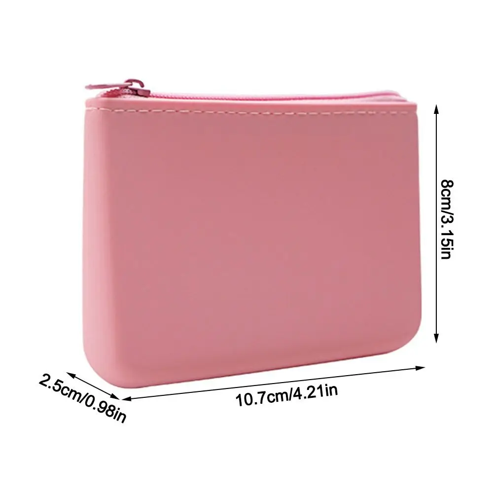 Cartera Rectangular multifunción portátil con cremallera, bolsa de viaje de silicona para ahorrar espacio, bolsa de cosméticos impermeable para mujeres y niñas