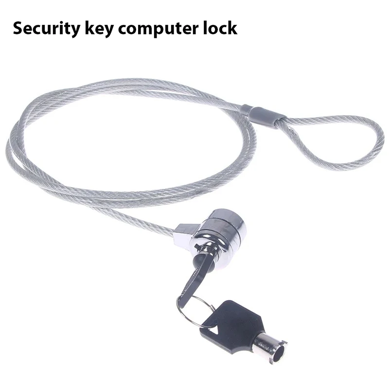 Laptop Lock Key Lock 1.2m Long Thick Anti Shear Steel Wire Lock Secure And Anti-theft