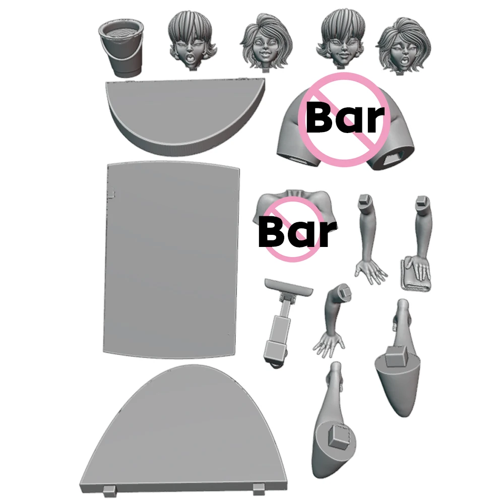 NSFW حسناء الشيف فتاة 1/24 مقياس الراتنج نموذج لجسم عدة مثير Diorama المفكك غير مصبوغ دمية ثلاثية الأبعاد الطباعة لتقوم بها بنفسك تمثال الحرف لعبة #4