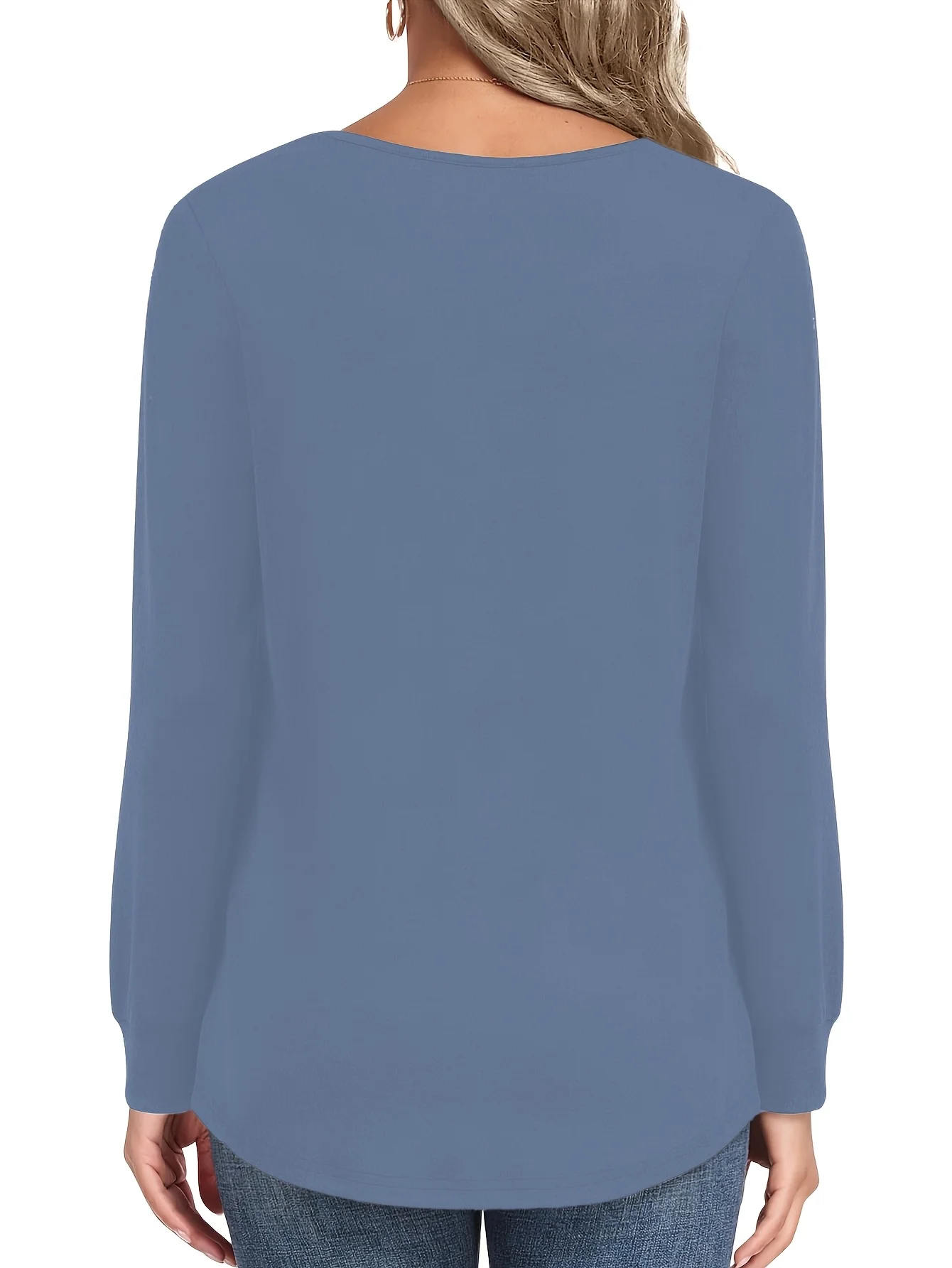 Plus Size Damen Langarm-Plissee-Oberteil für Stilvollen Komfort – Detail 17