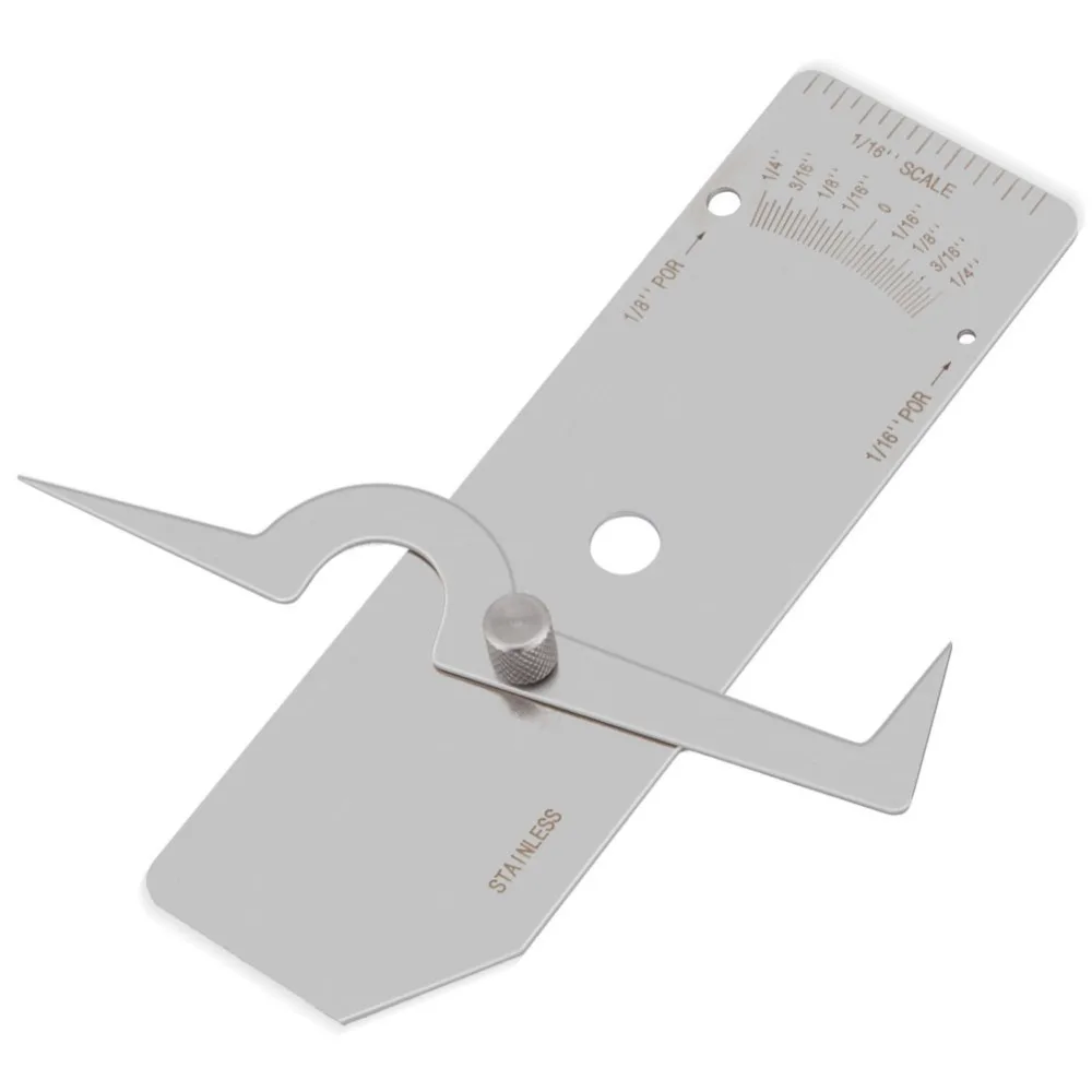 Stainless Steel​ V-WAC Weld Gage​ Imperial / Inch​ Biting Edge Gauge Welding Inspection Gauge​ Depth Gauge​