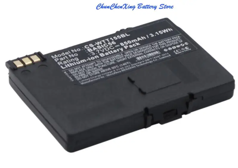 850mah battery BASIC56 for WAY SYSTEMS MTT 1500, 1510, 1531,1556, 1571, 1581