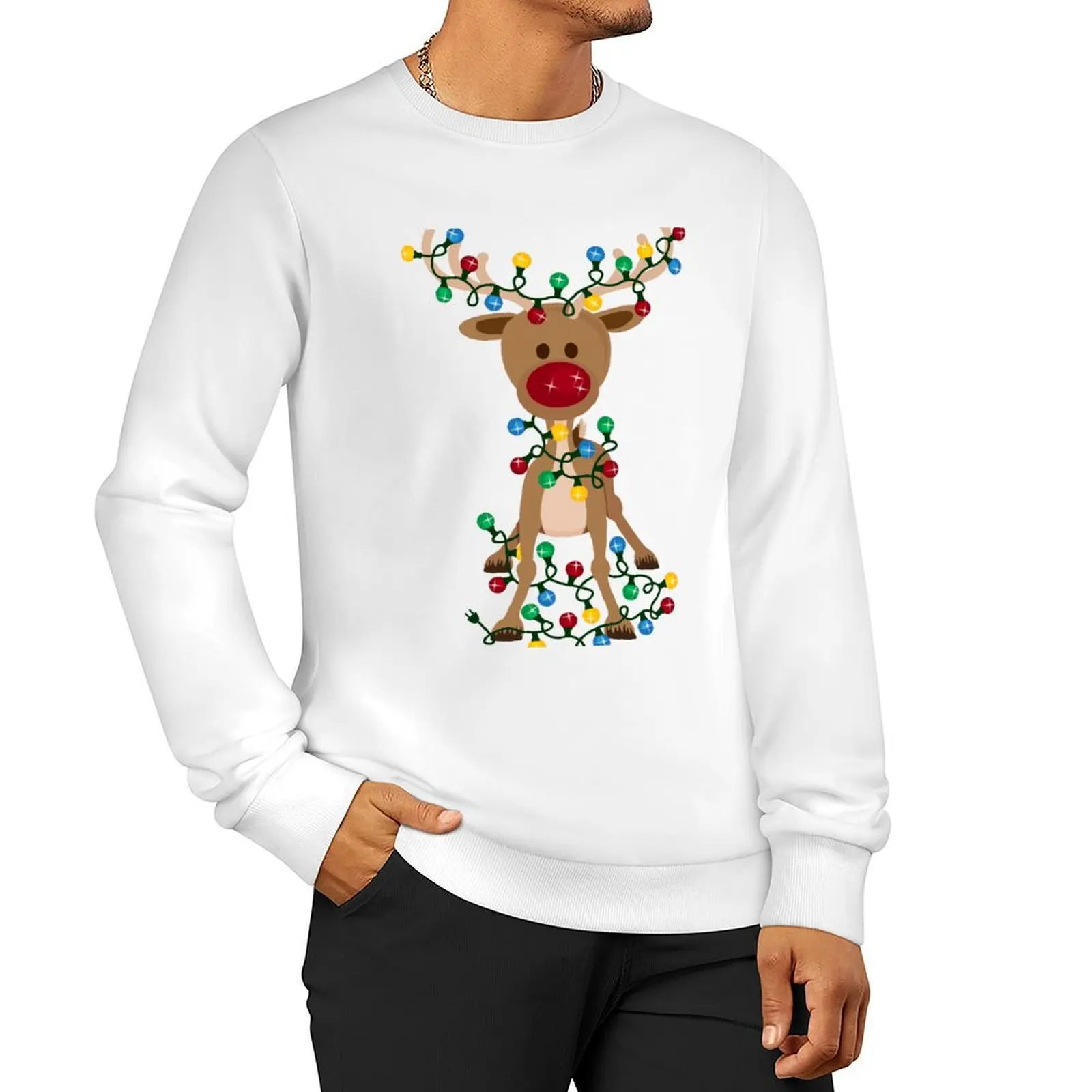 

Adorable Reindeer Sweatshirt autumn clothes men's sweatshirt