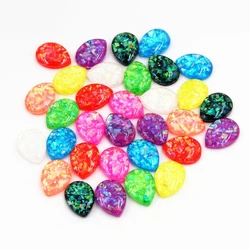 10x14mm 13x18mm Drop Size 40pcs/Lot New Fashion Drop Style Mix Color Built-in metal foil Flat back Resin Cabochons Cameo