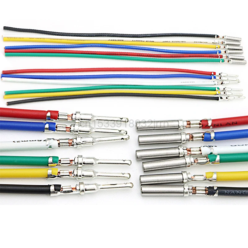 

10Pcs DT Auto Crimp Terminal Connectors With 16cm Wiring Male Female Pins 1062-16-0122 / 1060-16-0122 For Car Engine 14-20 AWG