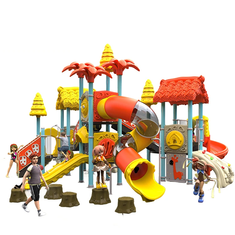 Commercial Kids Amusement Park Outdoor Kids Swings and Slide Equip Playground