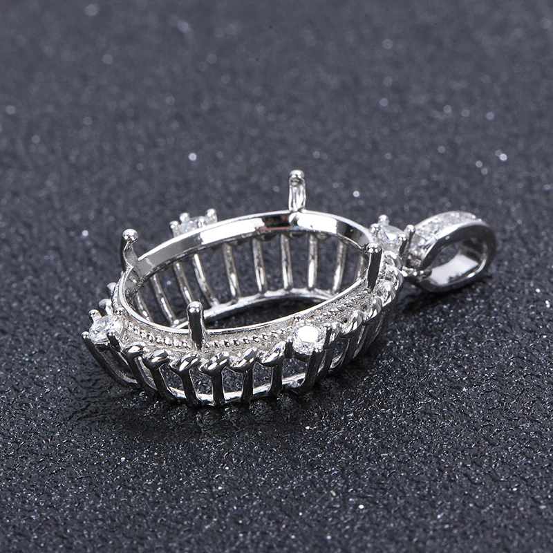 15x20mm Pendant Setting, 925 Silver, Suitable for Handmade DIY Women's Pendants, Jewelry Making Accessories