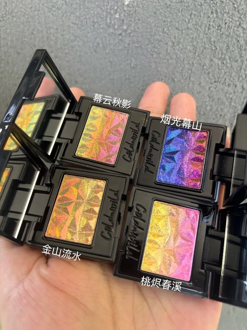 Coldnwild Chameleon Gradient Eyeshadow Highlighter Palette Waterproof Long-Lasting,Easy To Blend,Duochrome Shimmer Eye Makeup