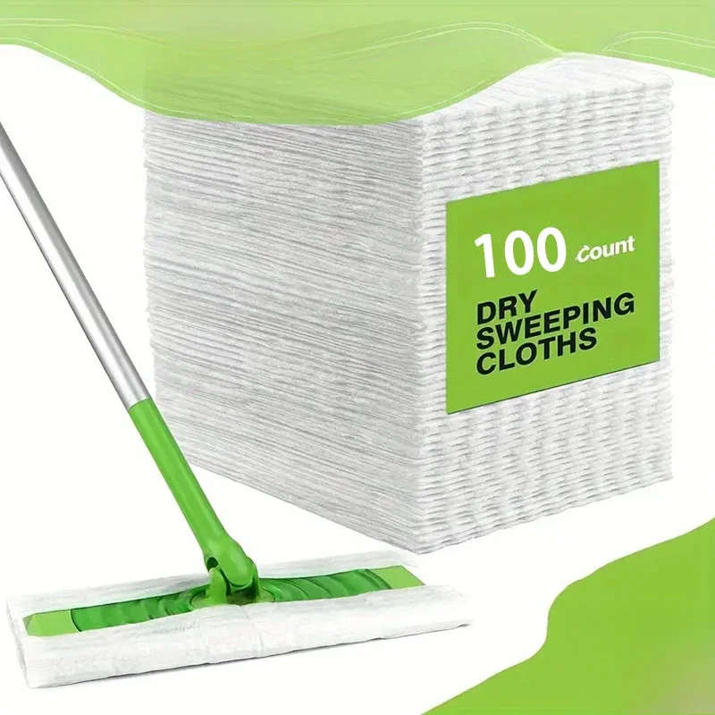 Paquete de 1 papel para quitar el polvo, paño desechable para fregar el hogar para limpieza de suelos, para fregar el pelo de mascotas, paño de repuesto para fregona