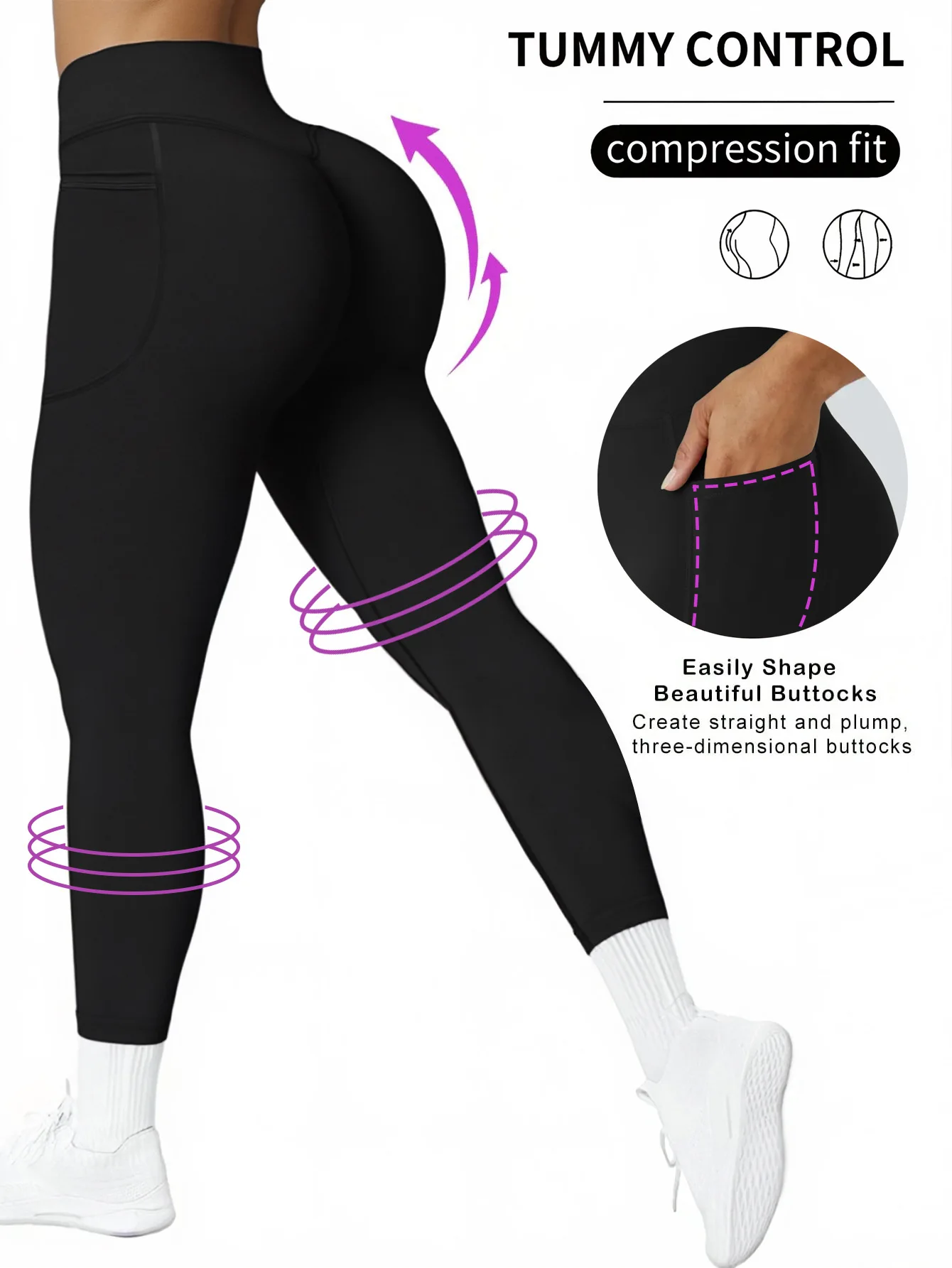 

Shein's best-selling new autumn and winter slimming, form-fitting, hip-lifting and figure-enhancing yoga pants with pockets