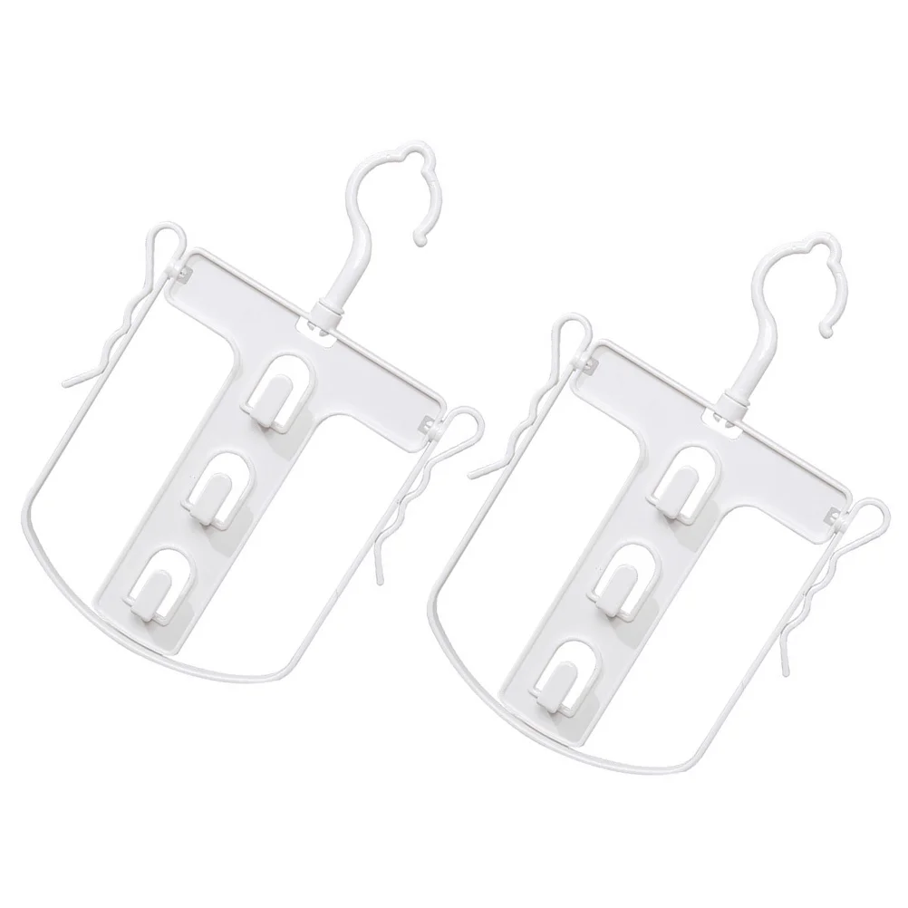 

2Pcs Rotatable Clothes Hanger Foldable Plastic Drying Rack Windproof Hoodie Hanger Laundry Rack Balcony Organizer