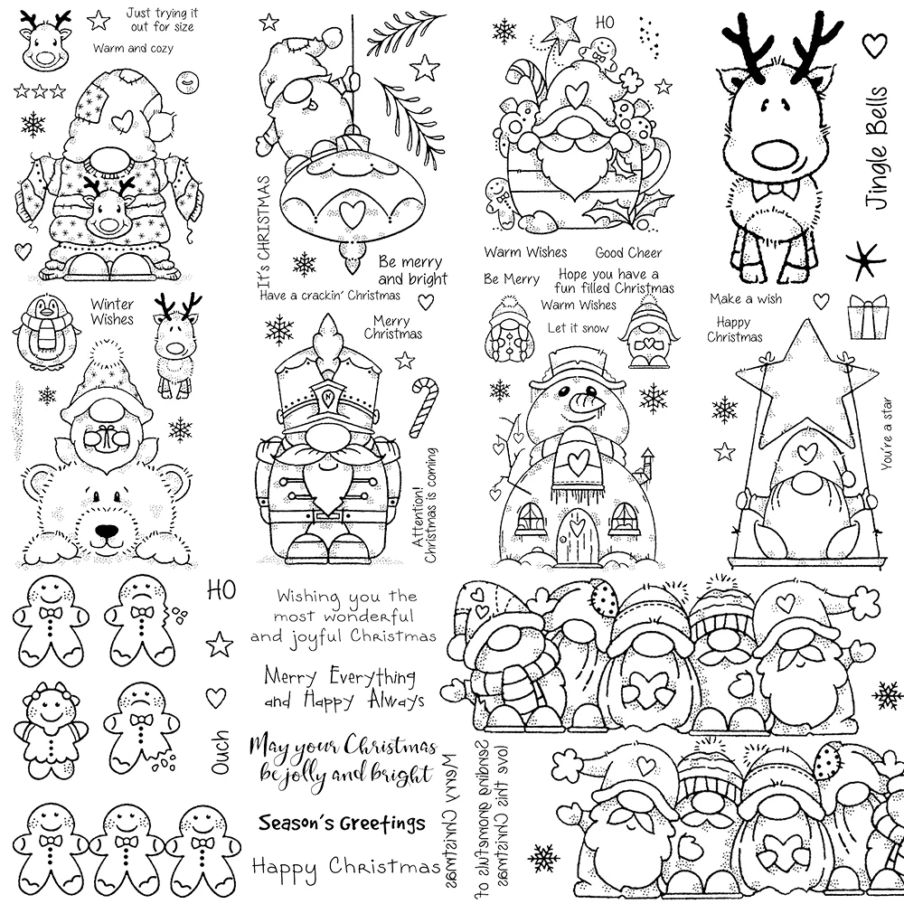 

Snow Star Fun Time Gnomes Christmas Cup Tiny Man Clear Silicone Stamp Diy Scrapbooking Crafts Stencil Card Album Making 2023