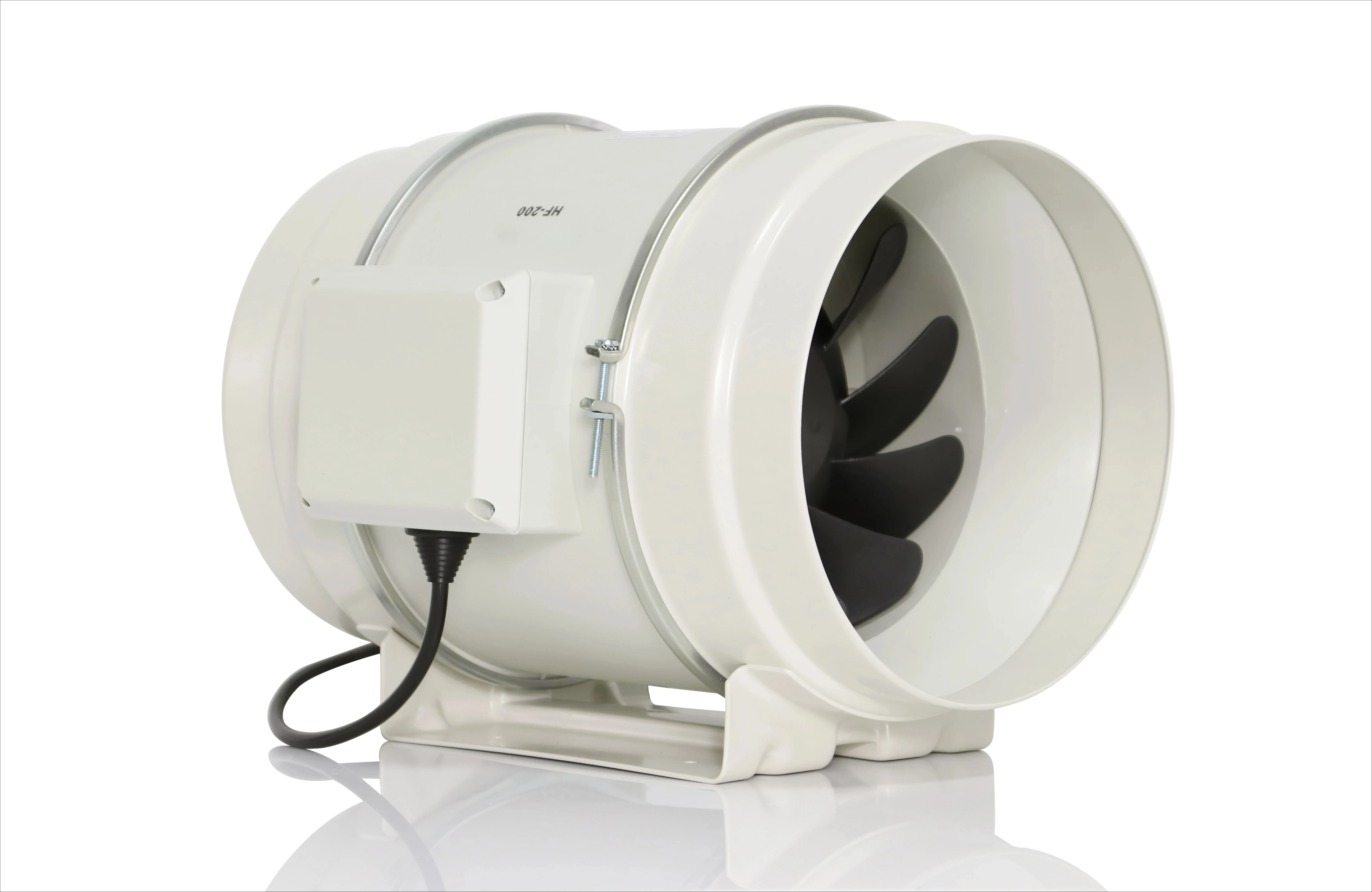 8 Inch 100~240V Eco-Watt Mixed-Flow Inline Duct Fan Stable Performance Long Durability Duct Fan