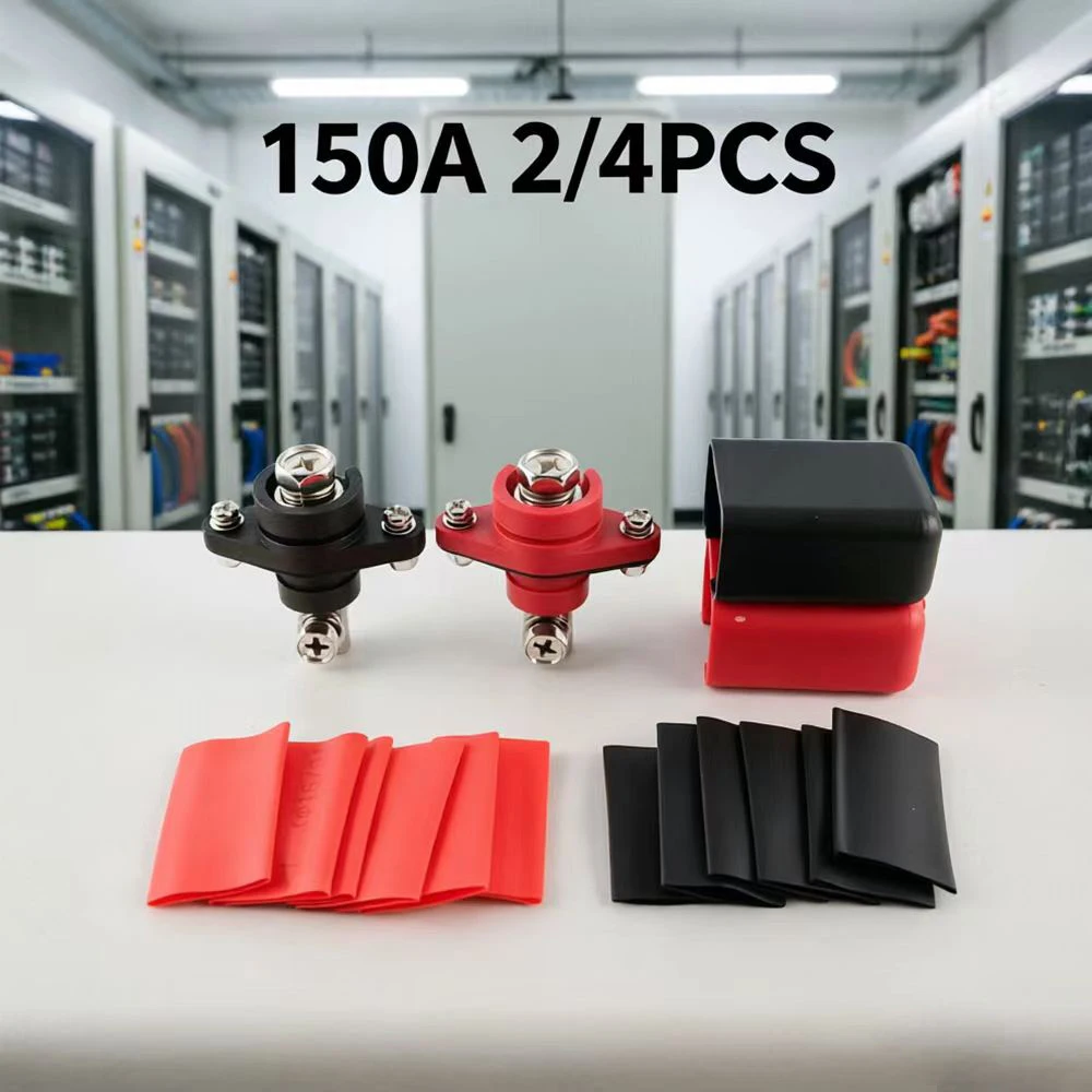 2/4PCS 150A Flame Retardant Single-Thread Rhombus Battery Terminal Block Screw Connection for Energy Storage
