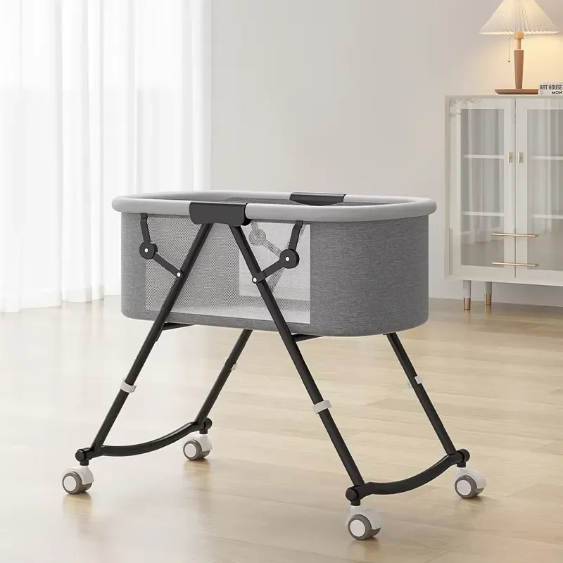 for Portable Crib Multifunctional Foldable Neonatal Bed with Wheels Baby Bassinet Travel Cot Newborns Infants