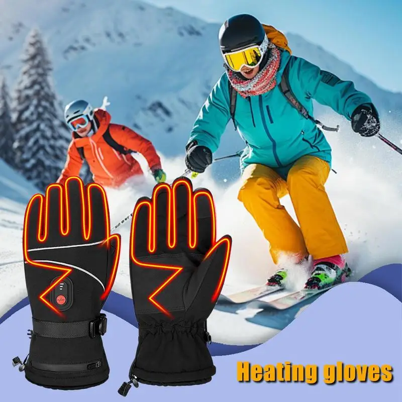 

Electric Gloves Heated Rechargeable Electric Cycling Gloves Camping Hand Warmer Gloves Windproof Thermal Gloves For Hiking
