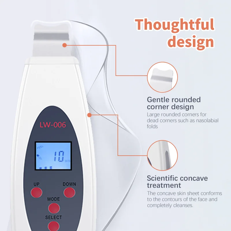 Ulepszony wielofunkcyjny usuwająca zaskórniki do szorowania skóry z szpatułką do twarzy z 4 trybami do oczyszczania porów z wyświetlaczem LED do głębokiego rozszczepienia