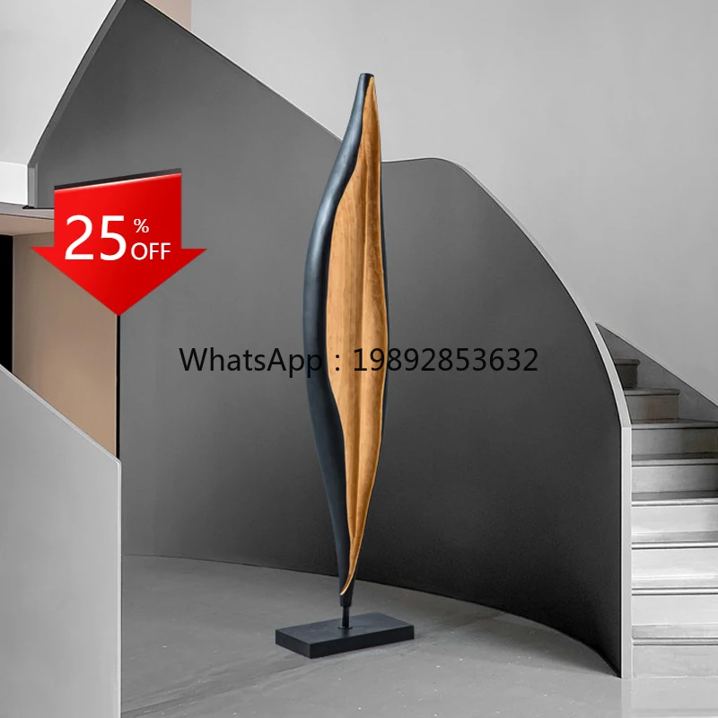 

LYY Abstract Wood Carving Craft Hotel Model Room Entrance Decoration Floor Ornament Store Window Sculpture Artwork