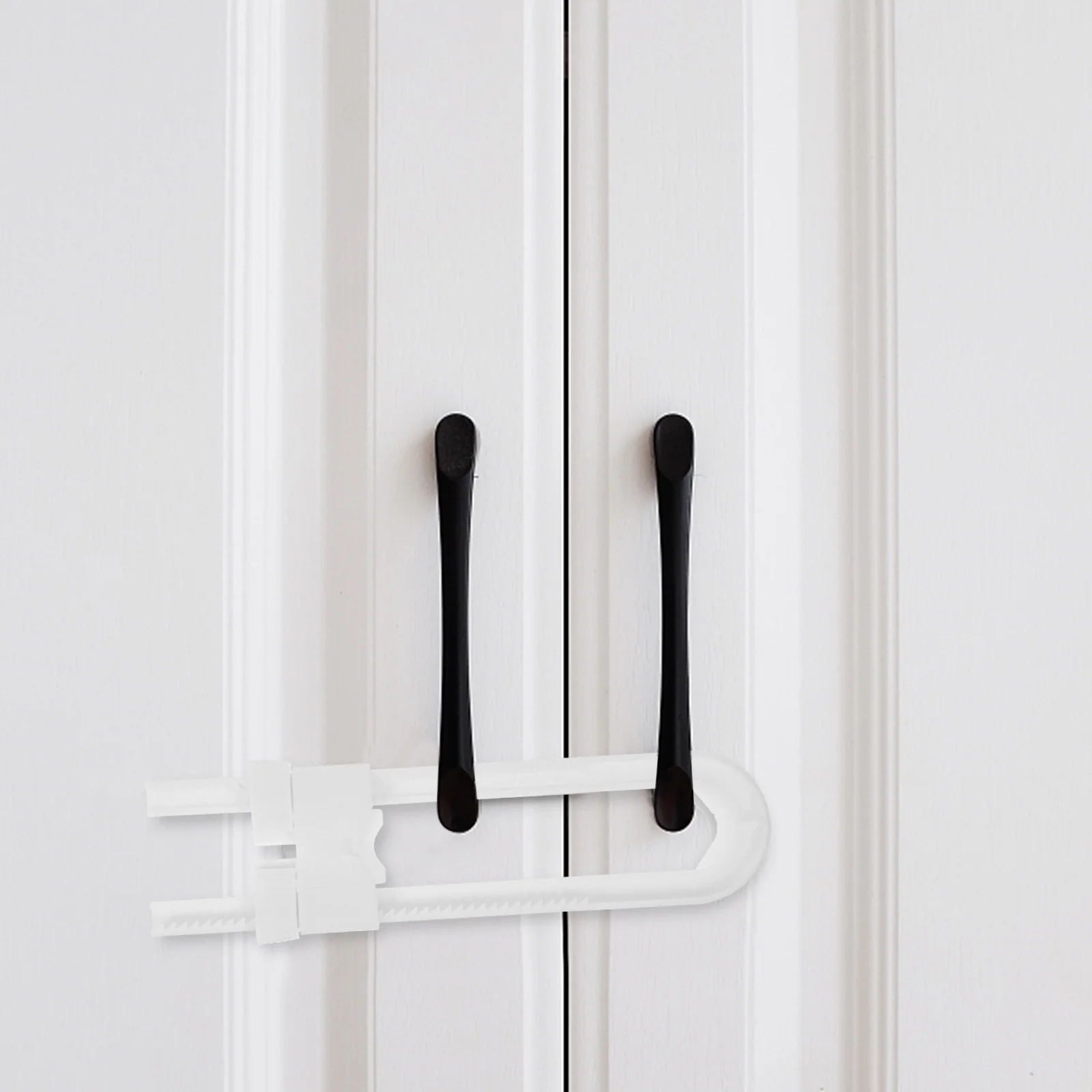 4 قطعة أقفال خزانة سلامة الطفل التدقيق للأدراج الخزائن الطفل برهان أقفال خزانة آمنة طفل قفل المزالج السلامة #1