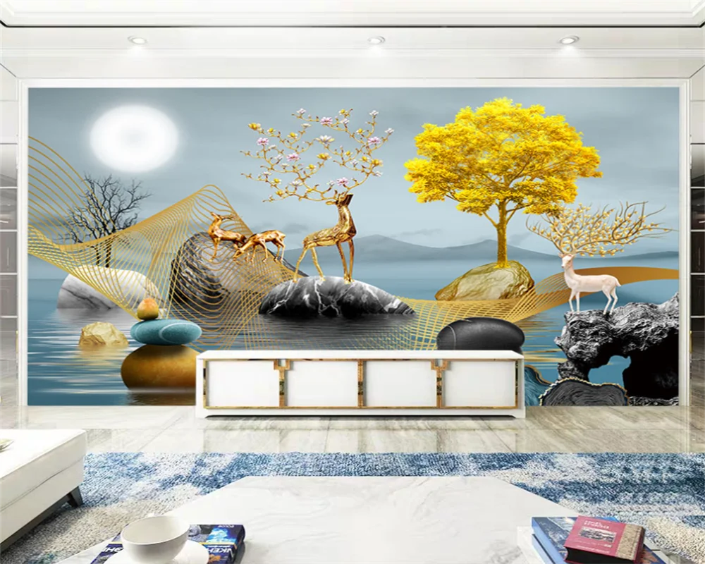 

beibehang papel de parede Customized modern new living room TV background new Chinese stone three-dimensional wallpaper