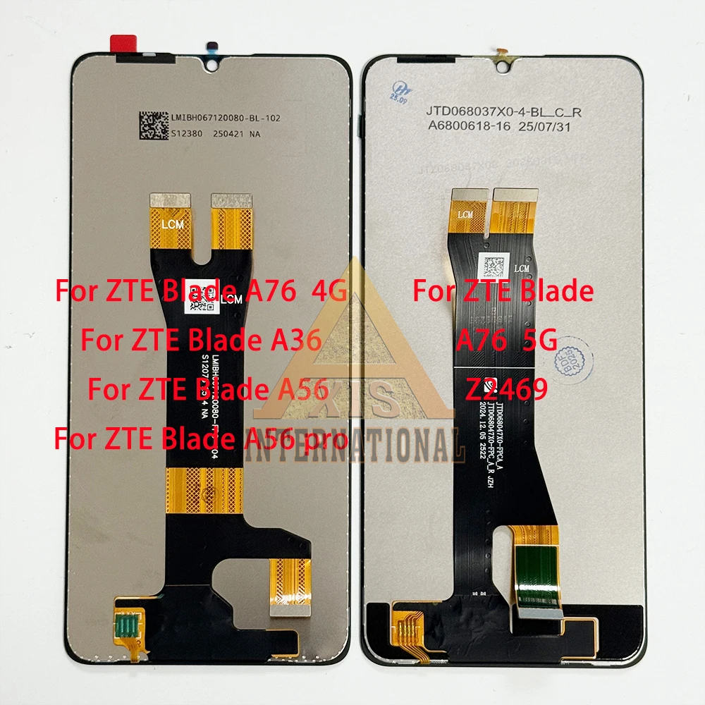 Original IPS For ZTE Blade A76 4G/A36/A56/A56 Pro Display Screen