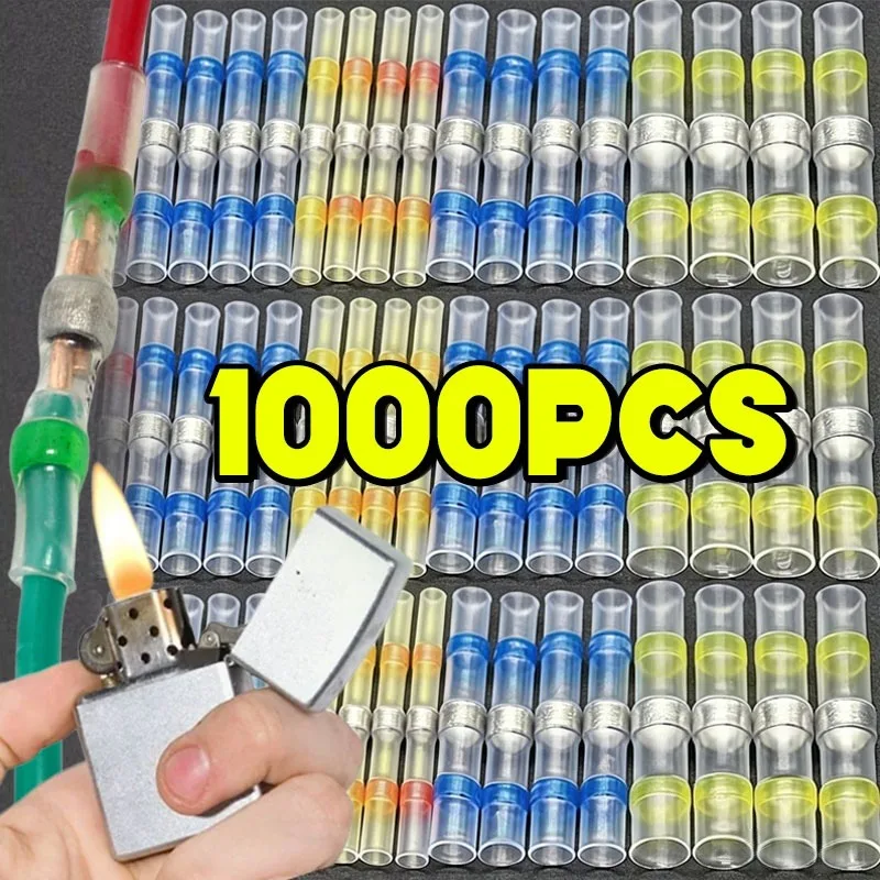 Waterproof Solder Seal Heat Shrink Tube Sleeves Electrical Wire Connector Butt Splice Terminals Heat Shrinkage Cable Connectors