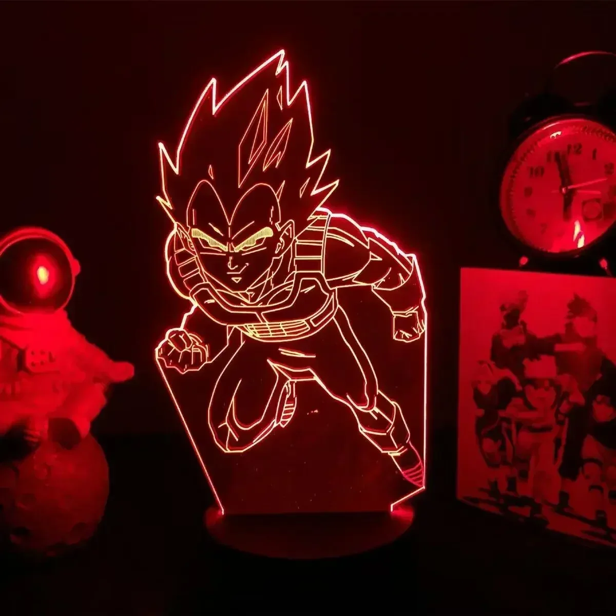 Anime Figure Dragon Ball Z Son Goku 3D Lamp LED Night Light Gohan Vegeta Broly Frieza Action Figuras DBZ Lampara Kids Manga Gift