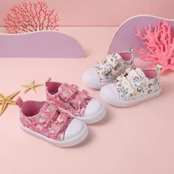 Kids Canvas Shoes Low Top Cute Girl's Sneakers Breathable Non-slip Children's Casual Shoes Spring Autumn Fashion Toddler Shoes