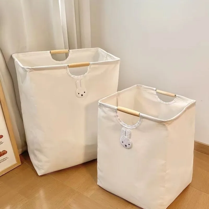 Cartoon Kawaii New Fabric Dirty Clothes Basket Household Use Large Capacity Foldable Storage Basket Portable Good Looks Miffy
