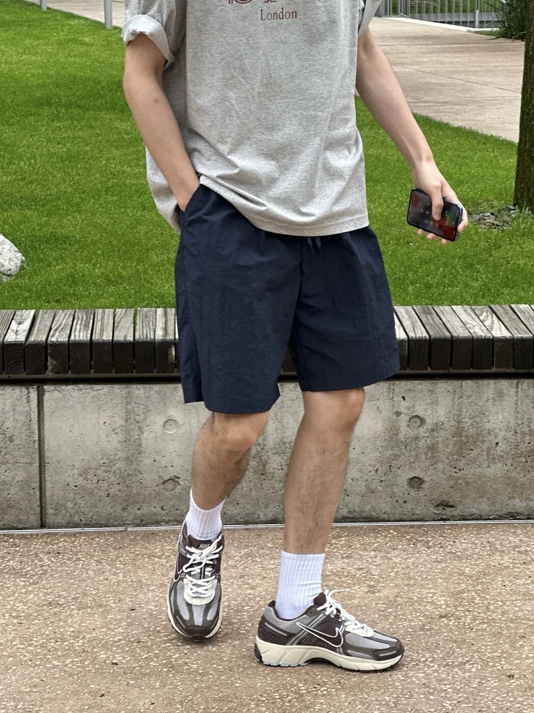 سراويل صيفية فضفاضة للرجال سريعة الجفاف بطول الركبة بطول خمسة أرباع سراويل غير رسمية برباط على الطراز الأمريكي القديم #3