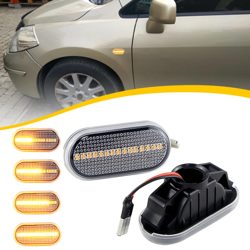 

2PCS For Nissan Latio Tiida C11 Versa 2004-2011 March III 2003-2010 Dynamic Flowing Flowing Water LED Side Marker Fender Light